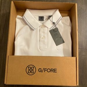 Mens G/Fore White Polo - New With Tags
